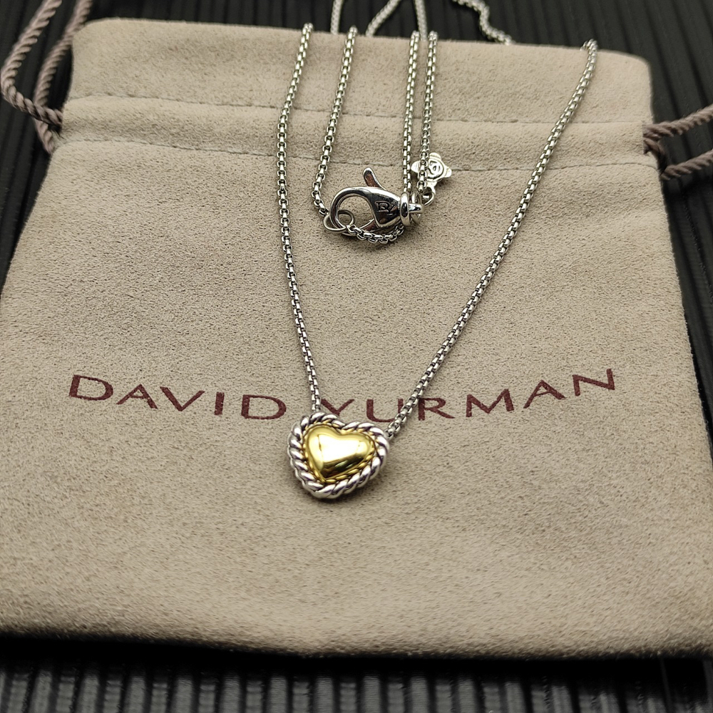 David Yurman Heart Color Separation Necklace